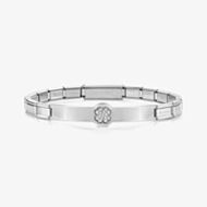 Nomination Trendsetter Stainless Steel & Cubic Zirconia Four Leaf Clover Bracelet 021133/006