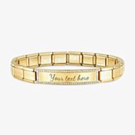 Nomination Composable CLASSIC Trendsetter Gold Tone Cubic Zirconia Bracelet 021138/012