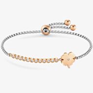 Nomination Milleluci Two-Tone Cubic Zirconia Clover Toggle Bracelet 028009/006