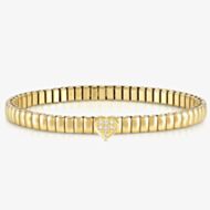 Nomination XTE Life Gold Finish Stainless Steel Cubic Zirconia Heart Bracelet 046011/004