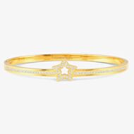 Nomination Pretty Bangles Gold Plated Cubic Zirconia Open Star Bangle 029501/009