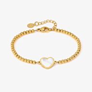 Nomination Emosfere Gold Tone Mother Of Pearl Ball Bead Bracelet 134211/036