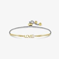 Nomination Milleluci Two Tone Silver Gold Love Toggle Bracelet 028024/001