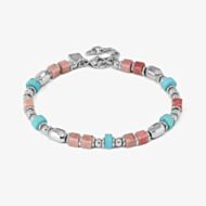 Nomination InstinctStyle Stainless Steel, Turquoise & Pink Stone Infinity Bracelet 027936/098