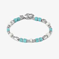Nomination InstinctStyle Stainless Steel, Turquoise & White Stone Infinity Bracelet 027936/099