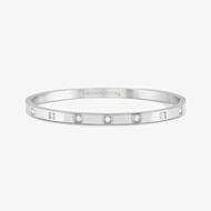 Nomination Pretty Bangles Stainless Steel Square Set Cubic Zirconia Medium Bangle 029514/001