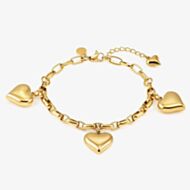 Nomination Wear & Style Yellow Gold Tone Plated Multi Heart Bracelet 134504/006