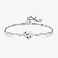 Nomination Milleluci Stainless Steel Cubic Zirconia Engraved Cat Charm Box Chain Bracelet 028016/080