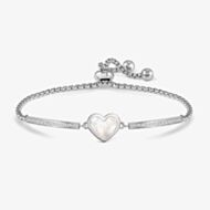 Nomination Milleluci Stainless Steel Mother of Pearl Heart Box Chain Bracelet 028031/068