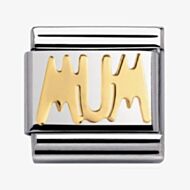 Nomination CLASSIC Gold Writings Mum Charm SINGLE 030107/14