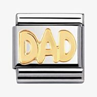 Nomination CLASSIC Gold Writings Dad Charm 030107/11