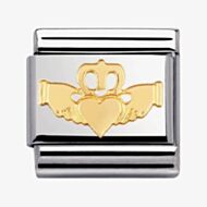 Nomination CLASSIC Gold Celtic Claddagh Heart and Crown Charm 030119/05