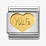 Nomination CLASSIC Gold Symbols Wife Heart Charm 030162/42