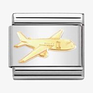 Nomination CLASSIC Composable Gold Aeroplane Charm 030162/75
