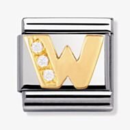 Nomination CLASSIC Gold Letters Cubic Zirconia W Charm 030301/23