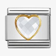 Nomination CLASSIC Gold White Heart Charm 030610/010