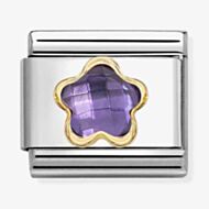 Nomination Classic Purple Cubic Zirconia Flower Charm 030615/001