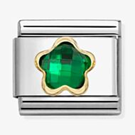 Nomination Classic Green Cubic Zirconia Flower Charm 030615/004