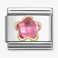 Nomination Classic Dark Pink Cubic Zirconia Flower Charm 030615/043