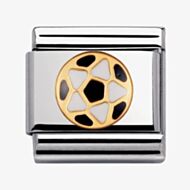 Nomination CLASSIC Gold Sports Black White Football Charm 030204/17