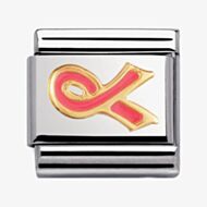 Nomination CLASSIC Gold Daily Life Pink Cancer Ribbon Charm 030208/29