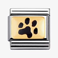 Nomination CLASSIC Gold Animals of the Earth Paw Print Charm 030284/47