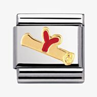 Nomination CLASSIC Gold Daily Life Red Diploma Charm 030223/03