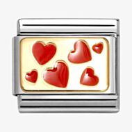 Nomination CLASSIC Love Link Red Heart Plaque Charm 030284/59
