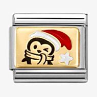 Nomination CLASSIC Gold Christmas Coloured Penguin Charm 030289/13