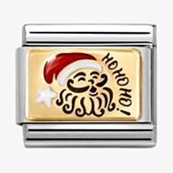 Nomination CLASSIC Gold Santa Claus Ho Ho Ho Enamel Charm 030289/10