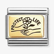 Nomination Classic Plates Protect Life Charm 030166/66