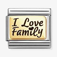 Nomination Classic Plates I Love Family Charm 030166/69