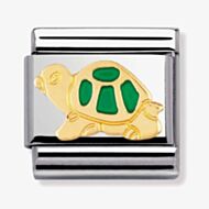 Nomination CLASSIC Gold Animals of the Earth Green Tortoise Charm 030212/12