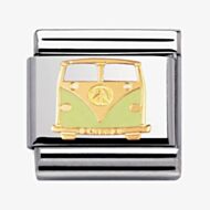Nomination CLASSIC Gold Peace and Love Green Van Charm 030270/03
