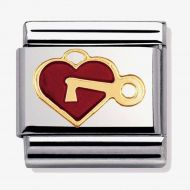 Nomination CLASSIC Gold Love Heart and Key Charm 030207/47
