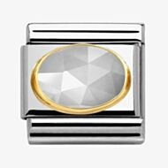 Nomination CLASSIC Gold Cashmere Faceted Grey Jade Charm 030515/01