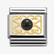 Nomination CLASSIC Black Agate Four Hearts Charm 030513/04