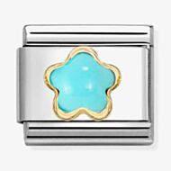 Nomination Classic Turquoise Flower Charm 030522/06