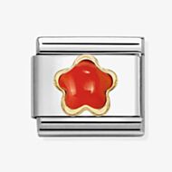 Nomination Classic Composable Link Red Coral Flower Charm 030522/11