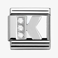 Nomination CLASSIC Silvershine  Letter K Charm 330301/11