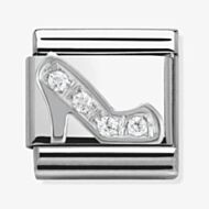 Nomination CLASSIC Silvershine White Cubic Zirconia Shoe Charm 330304/09