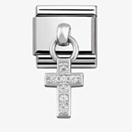 Nomination CLASSIC Silvershine Cubic Zirconia Cross Charm 331800/04