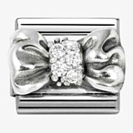 Nomination Stainless Steel & Silver Cubic Zirconia Bow Charm 330323/11