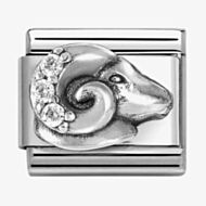 Nomination Silvershine Sterling Silver Cubic Zirconia Aries Charm 330326/01