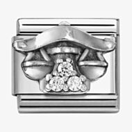 Nomination Silvershine Sterling Silver Cubic Zirconia Libra Charm 330326/07