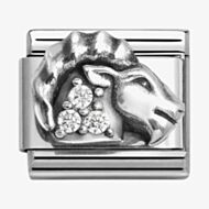 Nomination Silvershine Sterling Silver Cubic Zirconia Capricorn Charm 330326/10