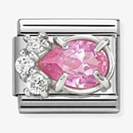 Nomination Classic Pink Cubic Zirconia Teardrop Charm 330329/08 *