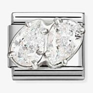 Nomination Classic Sparkling Double Teardrop Charm 330329/09