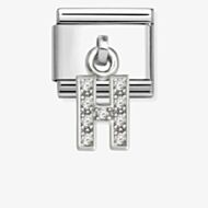 Nomination Silvershine Sparkling Letter H Charm 331818/08