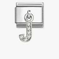 Nomination Silvershine Sparkling Letter J Charm 331818/10